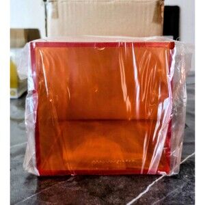 Coffee Capsules Acrylic Storage Box with Lid Orange